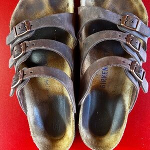 Birkenstock Brown Leather Sandals Florida 40